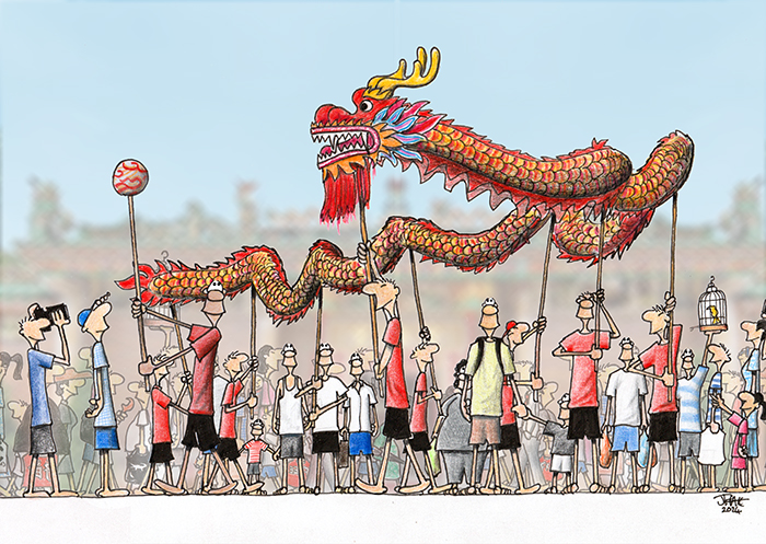 Dragon dancers